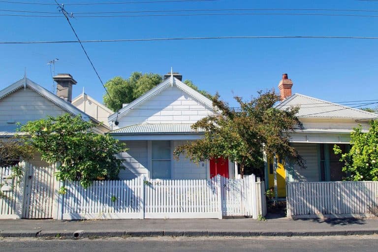 Australian bungalow with white picket fence