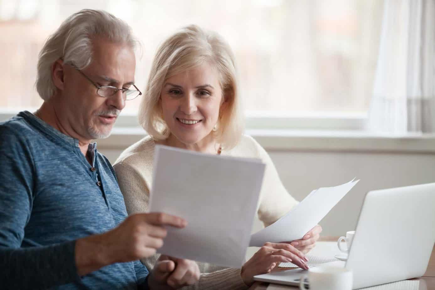 elderly discussing retirement planning