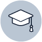 icon - student graduation hat - education