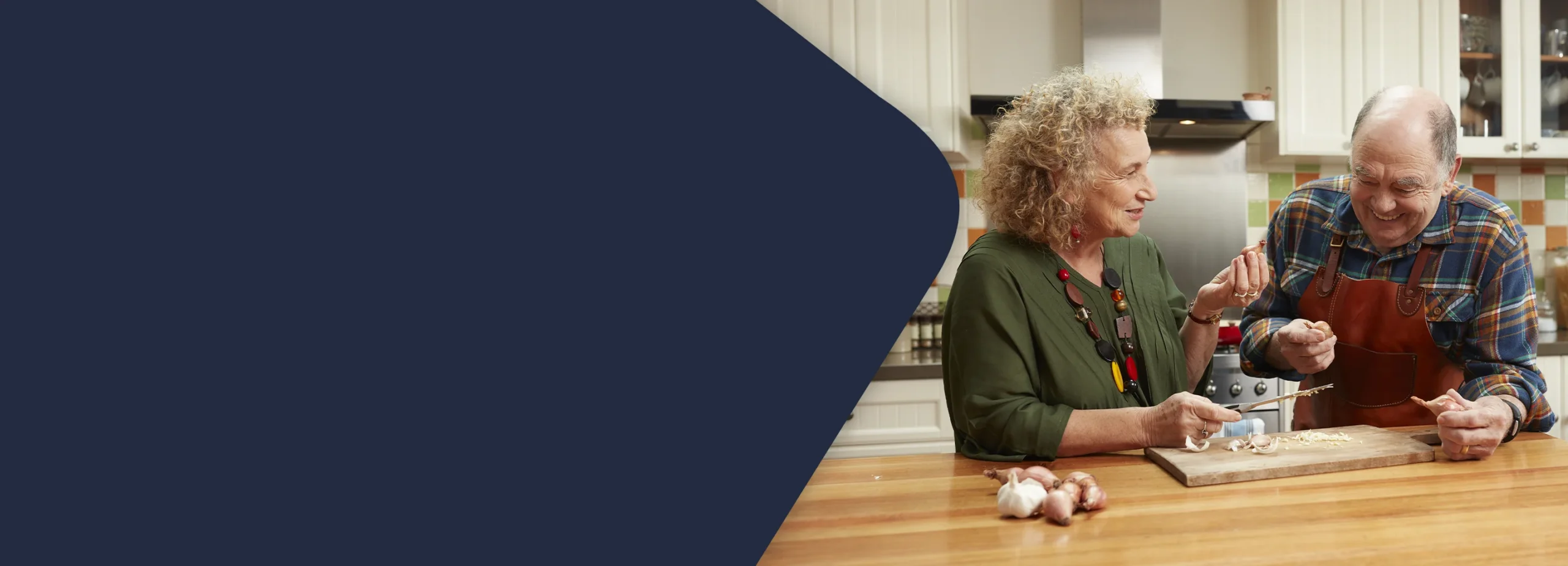 Couple in kitchen